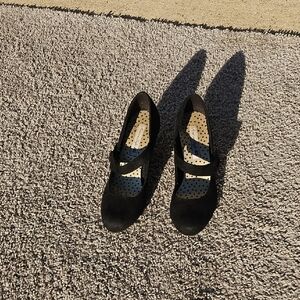 American Eagle Outfitters Black Strap Heels